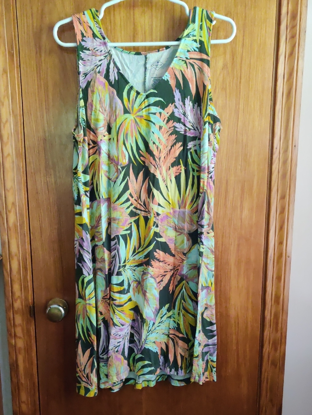 Tropical Floral Midi Dress
